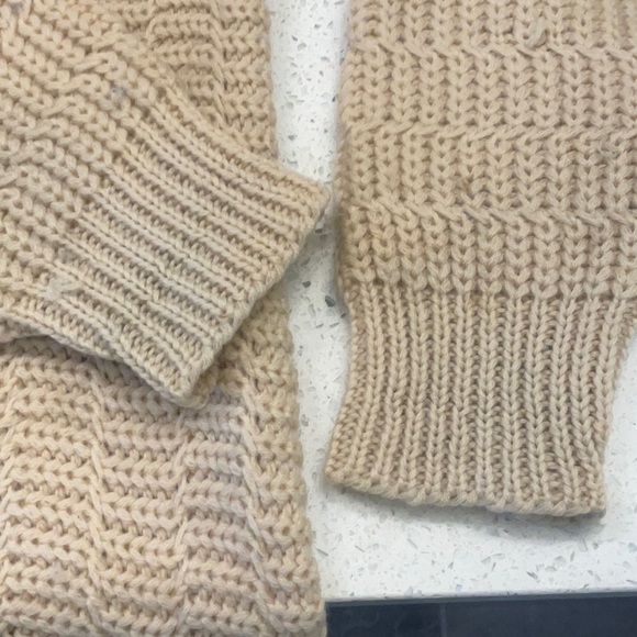 VINTAGE 50s 60s Wool Knit Cardigan Sweater napolean Coin Button Himalaya M - Picture 4 of 10